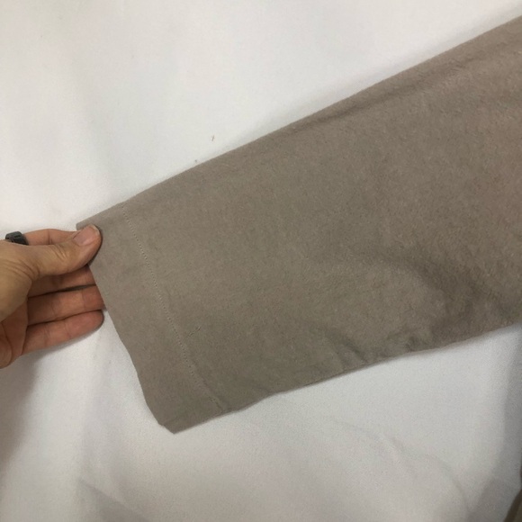 Soft Surrounding Single Button Jacket Beige Cotton Fitted Waist Flared 3/4 Sleev - Picture 4 of 6